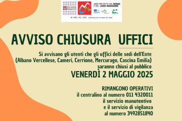 Chiusura uffici 2 maggio 2025