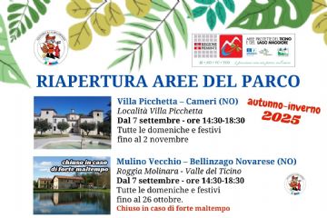 Riapertura aree del parco - autunno 2025