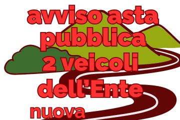 Avviso nuova asta pubblica per vendita 2 autoveicoli