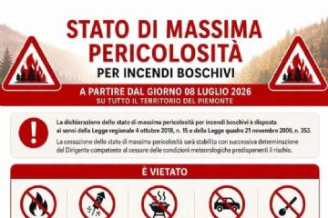 Attenzione: Pericolo incendi boschivi